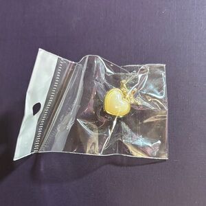 Yellow Heart Charm brooch